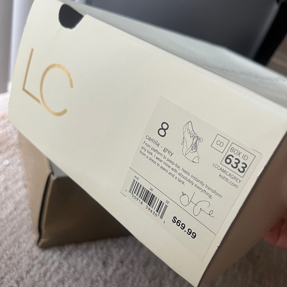 Lauren Conrad - women’s wool grey lace up heels size 8 - Picture 5 of 8